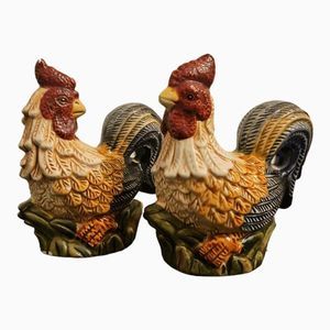 Rooster Ceramic Salt and Pepper Shakers by Jay Import Co Inc Textured Farmhouse